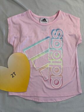 Adidas - 2T - Kids Pastel Logo Tee - Pink